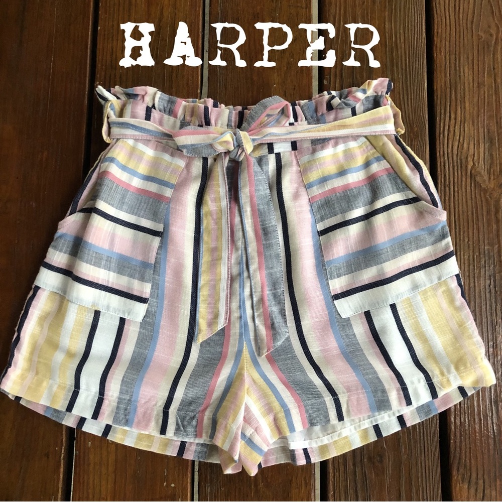 Francesca's Collection Harper Heritage Striped Shorts L